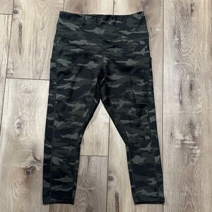 Athleta Green Camouflage Leggings Sz 1X